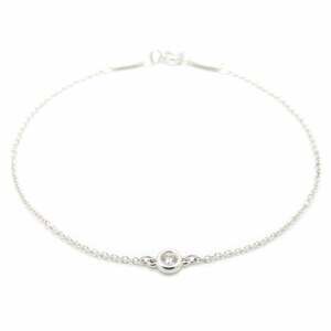 TIFFANY Silver Diamond Charm Bracelet